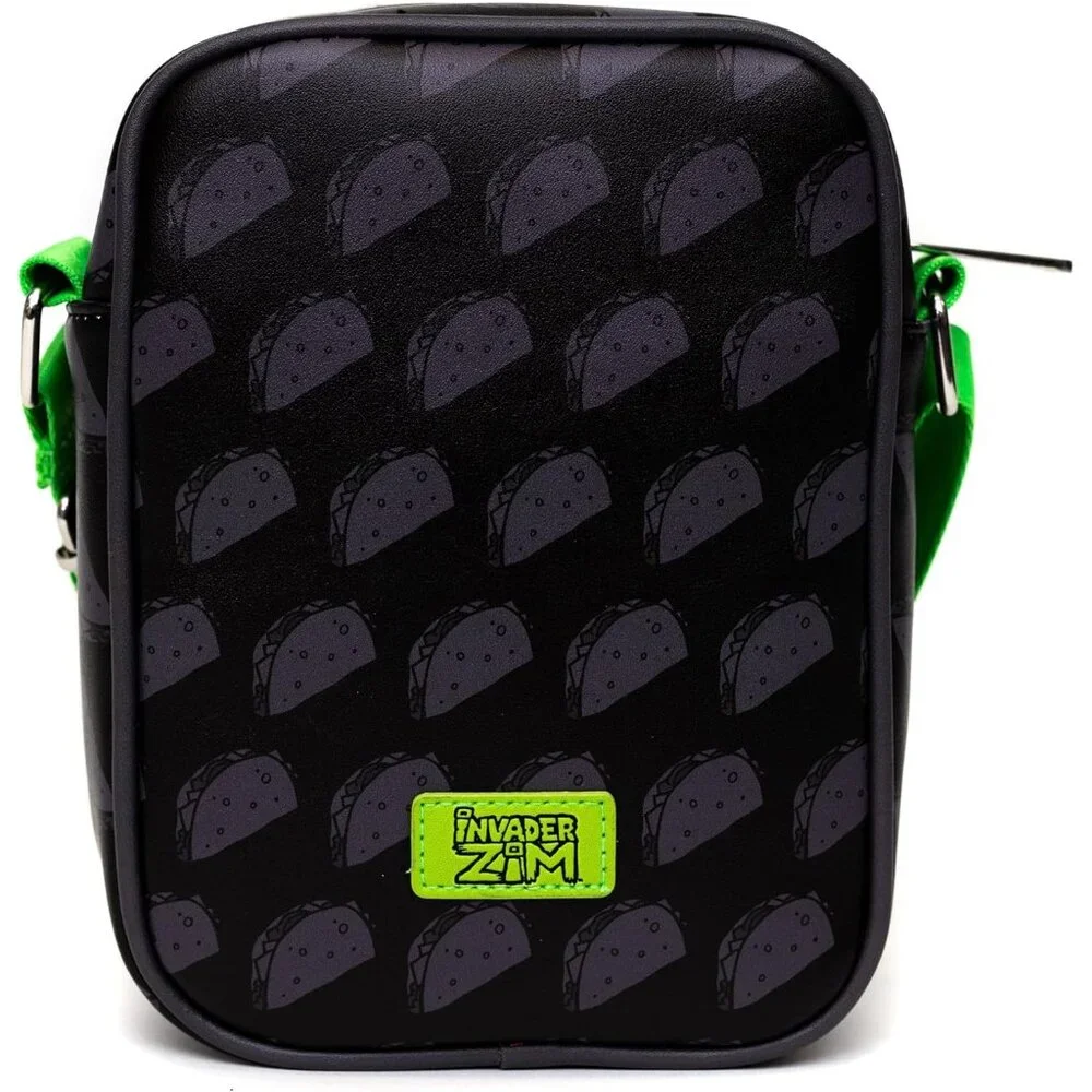 Nickelodeon Invader Zim GIR Taco Print Vegan Leather Crossbody Bag